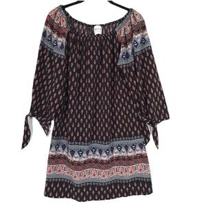 MISA LOS ANGELES Women's Tunic‎ Top Off Shoulder Geometric No Size Tag MEDIUM